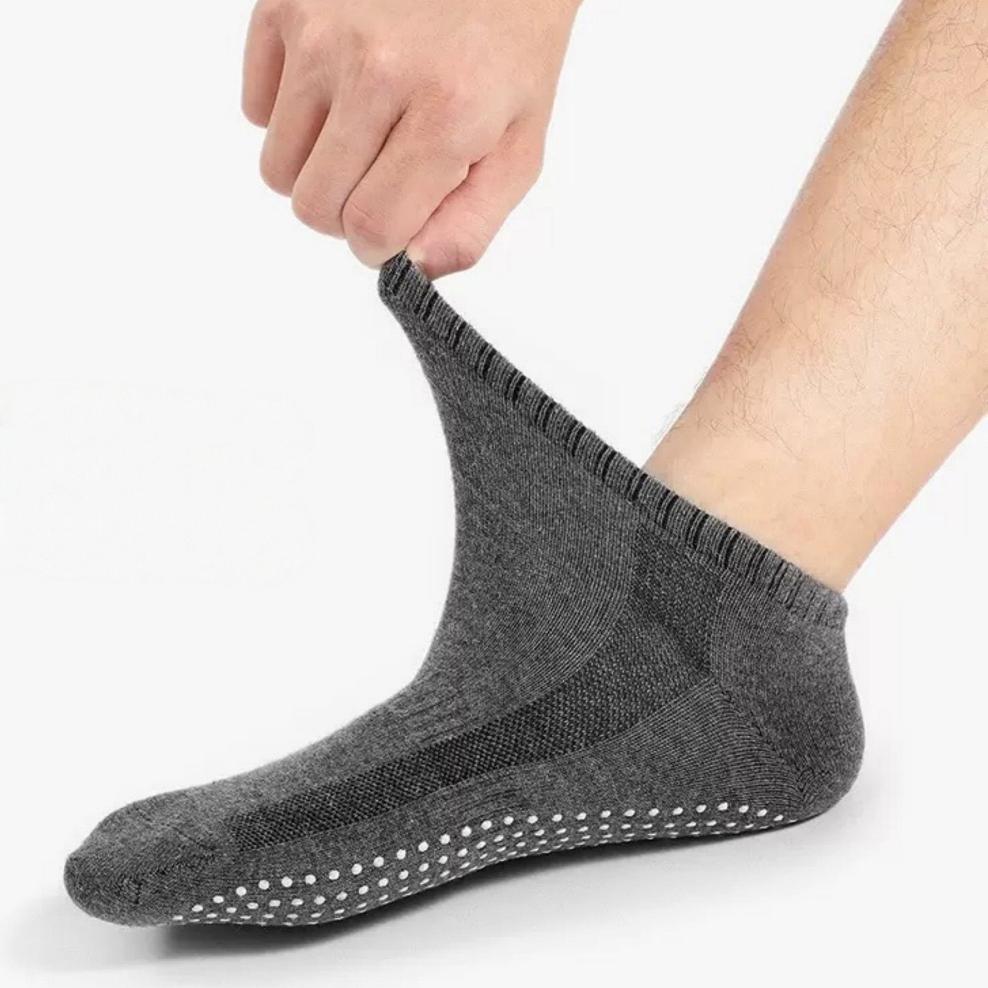 Anna-Kaci Women's Ankle Grip Socks 3-Pack with Textured Soles and Cushioned Knit Design for Indoor Stability