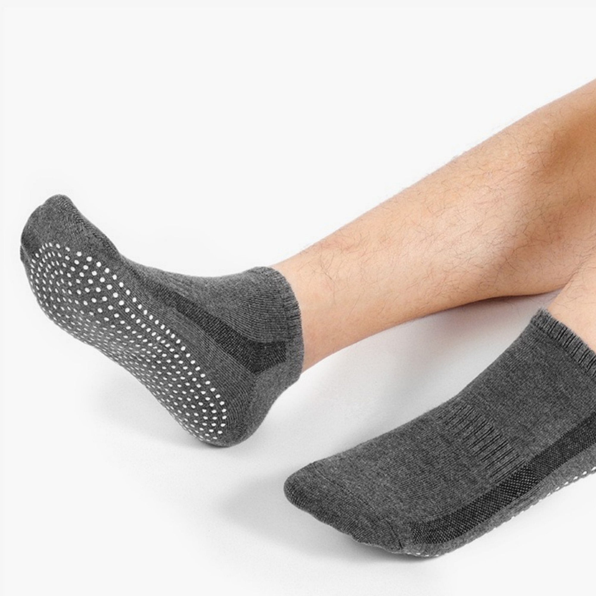 Anna-Kaci Women's Ankle Grip Socks 3-Pack with Textured Soles and Cushioned Knit Design for Indoor Stability