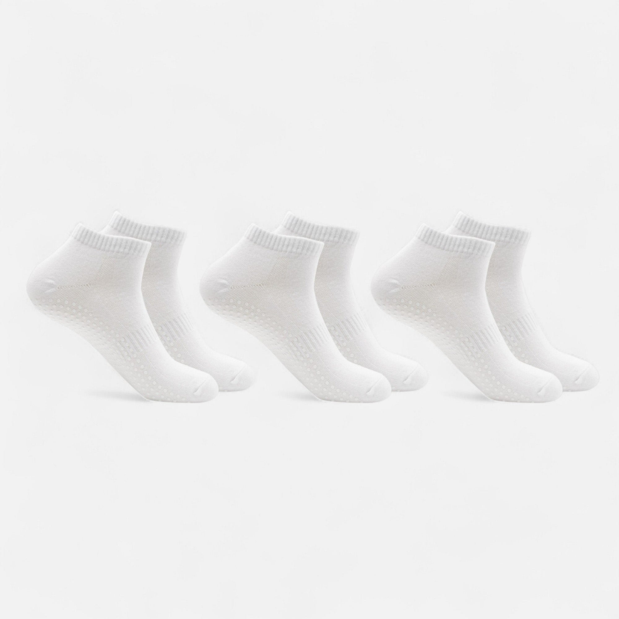 Anna-Kaci Women's Ankle Grip Socks 3-Pack with Textured Soles and Cushioned Knit Design for Indoor Stability