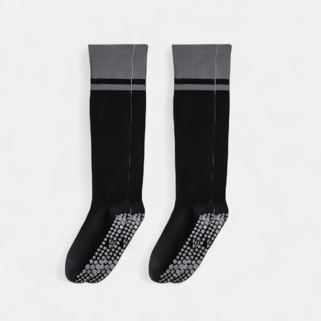 Anna-Kaci Women's 2-Pack Knee High Grip Socks with Ribbed Texture and Anti-Slip Soles for Studio Workouts