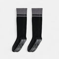 Anna-Kaci Women's 2-Pack Knee High Grip Socks with Ribbed Texture and Anti-Slip Soles for Studio Workouts