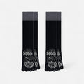 Anna-Kaci Women's 2-Pack Knee High Grip Toe Socks with Ribbed Fabric and Non-Slip Soles for Yoga and Studio Workouts