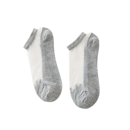 Anna-Kaci 6 Pairs Women's Sheer Mesh Ankle Socks with Soft Knit Sole and Delicate Lace Trim Lightweight Breathable Low-Cut Design