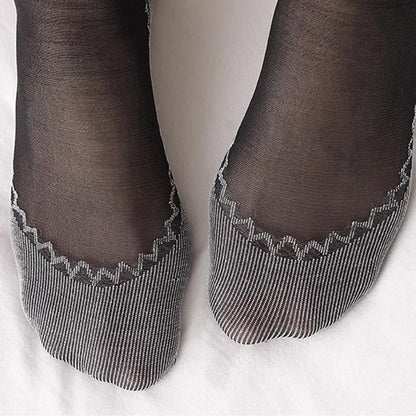 Anna-Kaci Women's 5-Pack Sheer No Show Liner Socks with Non-Slip Heel Grip Lightweight Invisible Design