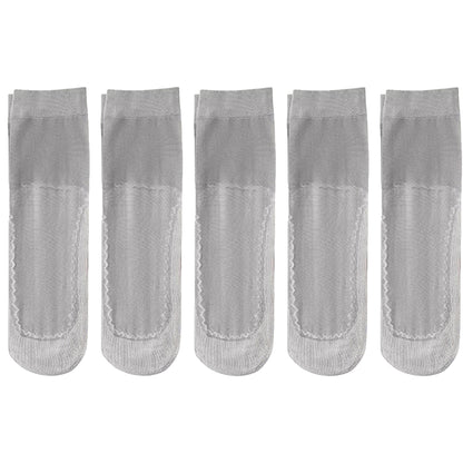 Anna-Kaci Women's 5-Pack Sheer No Show Liner Socks with Non-Slip Heel Grip Lightweight Invisible Design