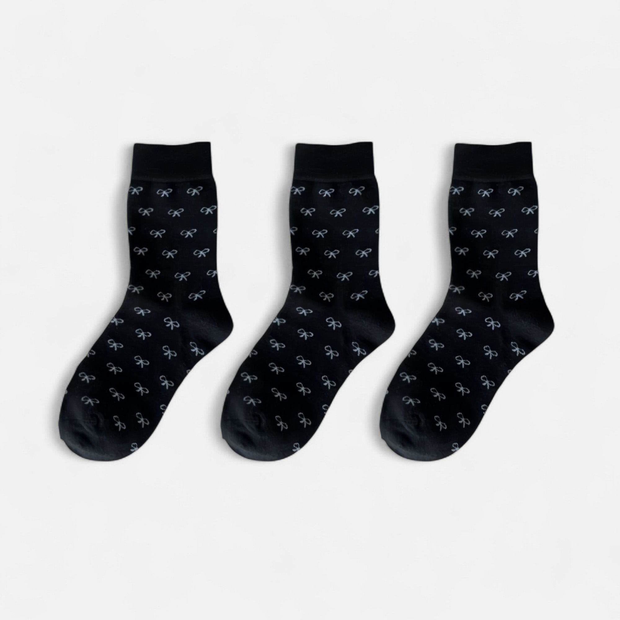 Anna-Kaci Women's 3-Pack Crew Socks with Allover Print Design Soft Stretch Knit for Everyday Comfort