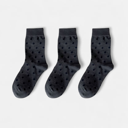Anna-Kaci Women's 3-Pack Crew Socks with Allover Print Design Soft Stretch Knit for Everyday Comfort