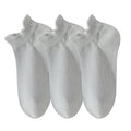 Anna-Kaci 3-Pack Women's Low Cut Ankle Socks with Heel Tab Design Antibacterial Cotton