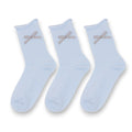 Anna-Kaci 3-Pack Women's Cotton Crew Socks with Embroidered Bows and Cute Style
