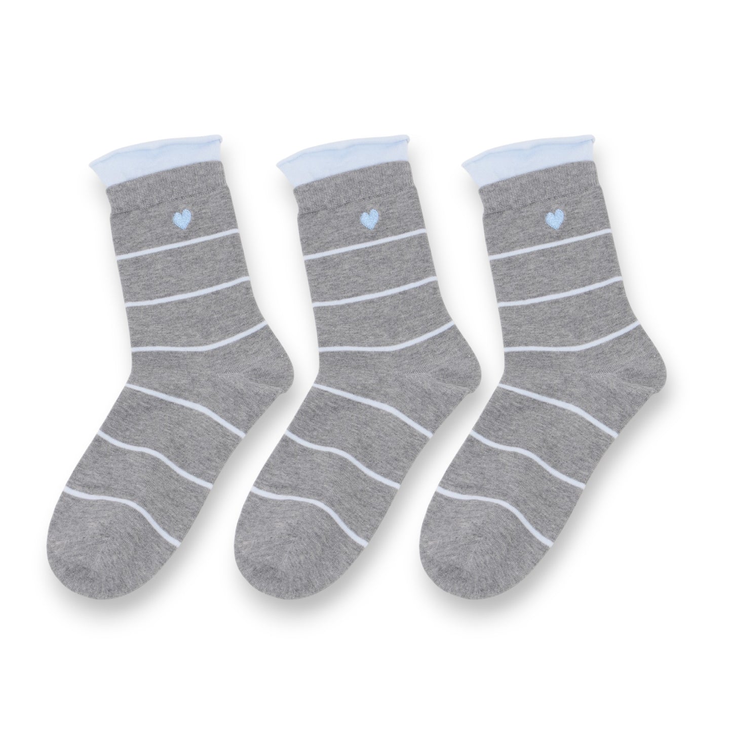 Anna-Kaci 3-Pack Women's Cotton Crew Socks with Embroidered Bows and Cute Style