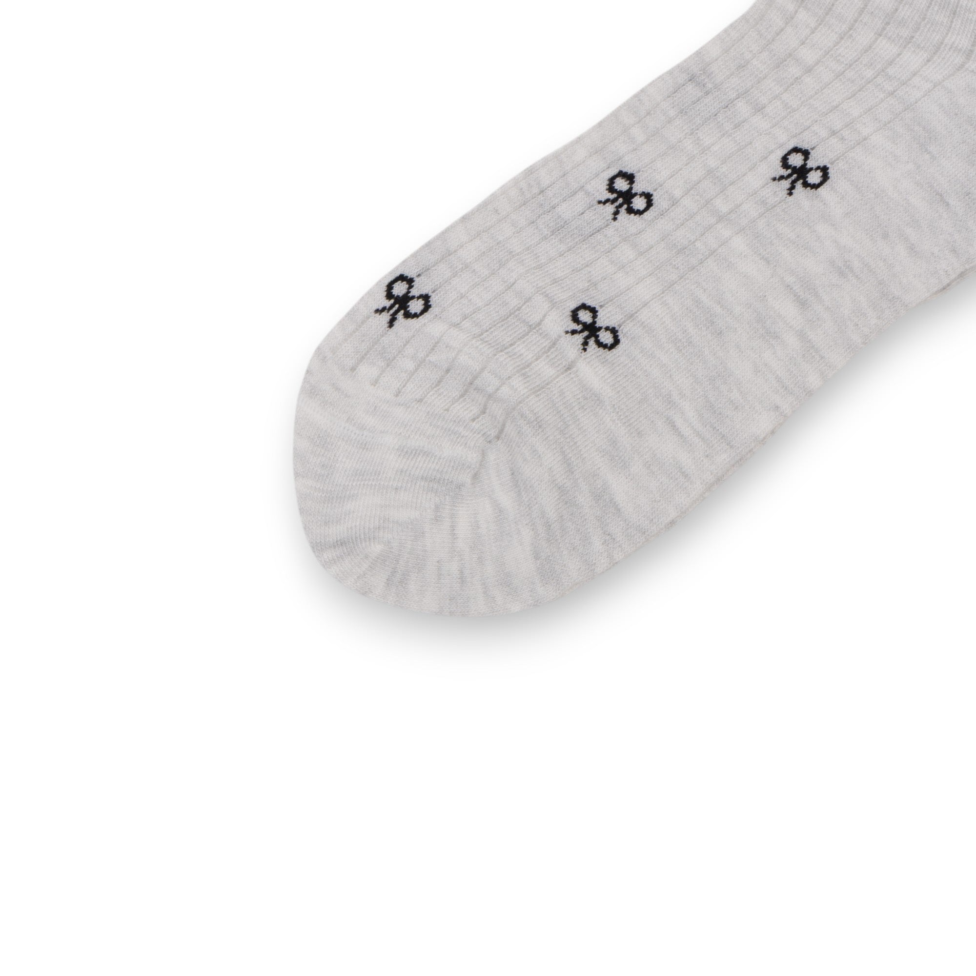 Anna-Kaci 3-Pack Women's Crew Socks with Allover Bow Embroidery and Ribbed Texture