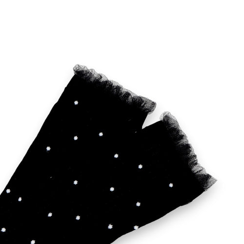 Anna-Kaci 3-Pack Women's Crew Socks with Ribbed Texture and Allover Polka Dot Pattern