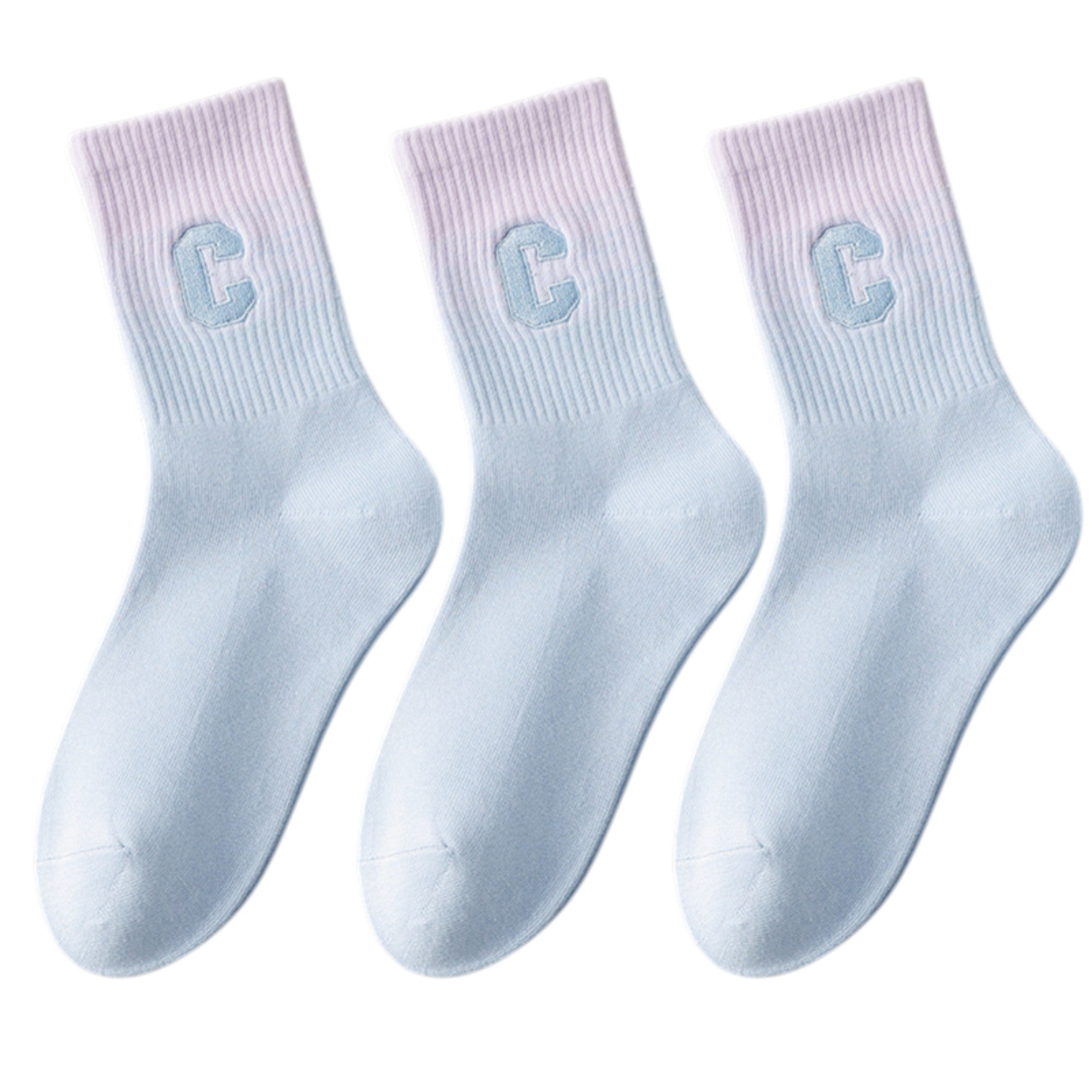 Anna-Kaci 3-Pack Women's Cotton Crew Socks with Cushioned Arch and Moisture-Wicking Athletic Fit