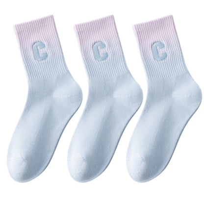 Anna-Kaci 3-Pack Women's Cotton Crew Socks with Cushioned Arch and Moisture-Wicking Athletic Fit