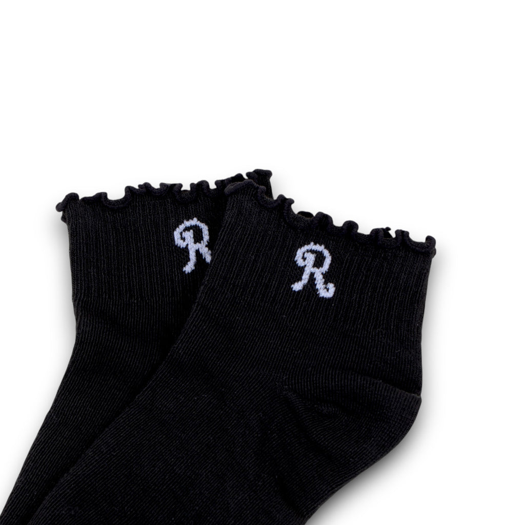 Anna-Kaci 3-Pack Women's Crew Socks with Ruffle Lettuce Edge Trim and Delicate Embroidered Detail
