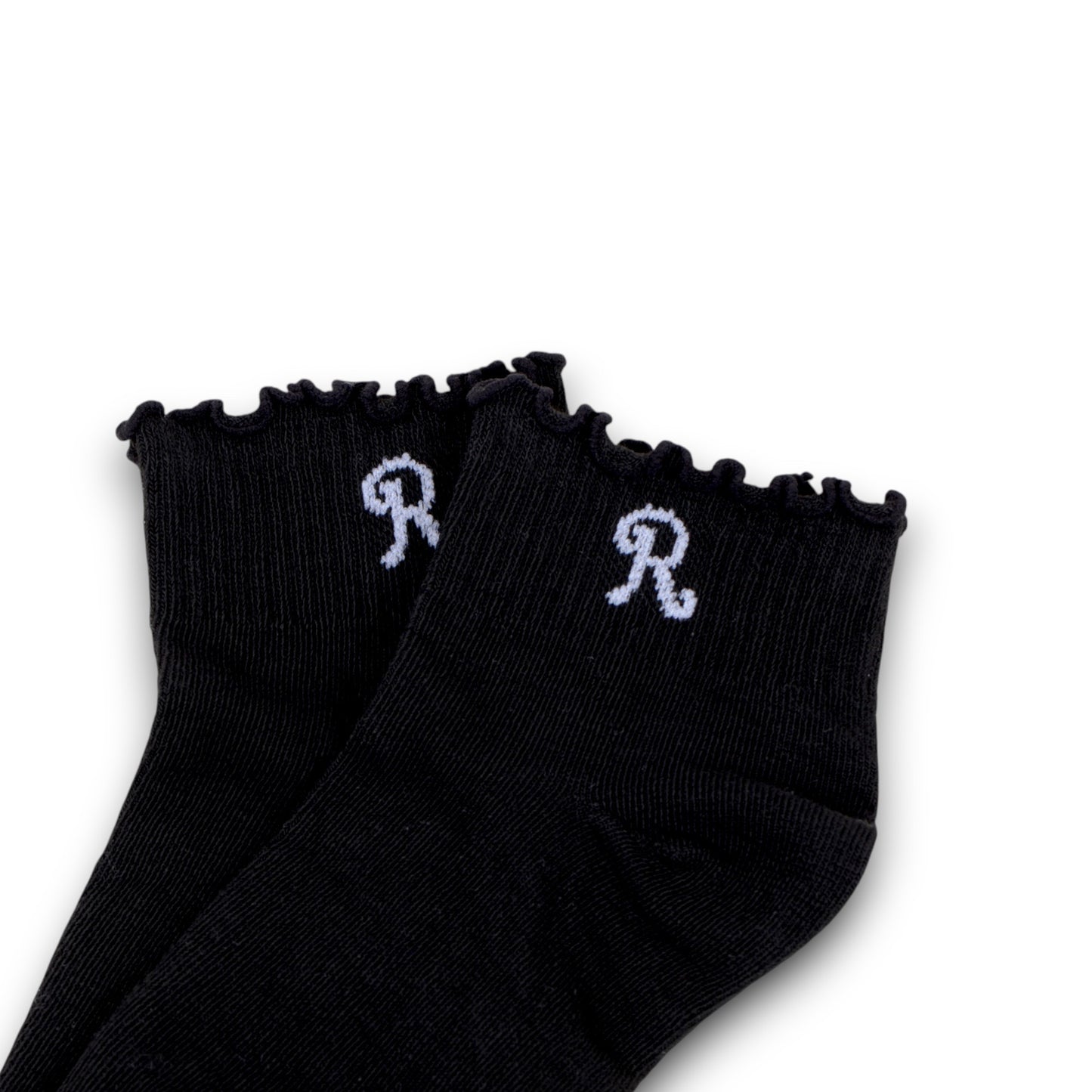 Anna-Kaci 3-Pack Women's Crew Socks with Ruffle Lettuce Edge Trim and Delicate Embroidered Detail