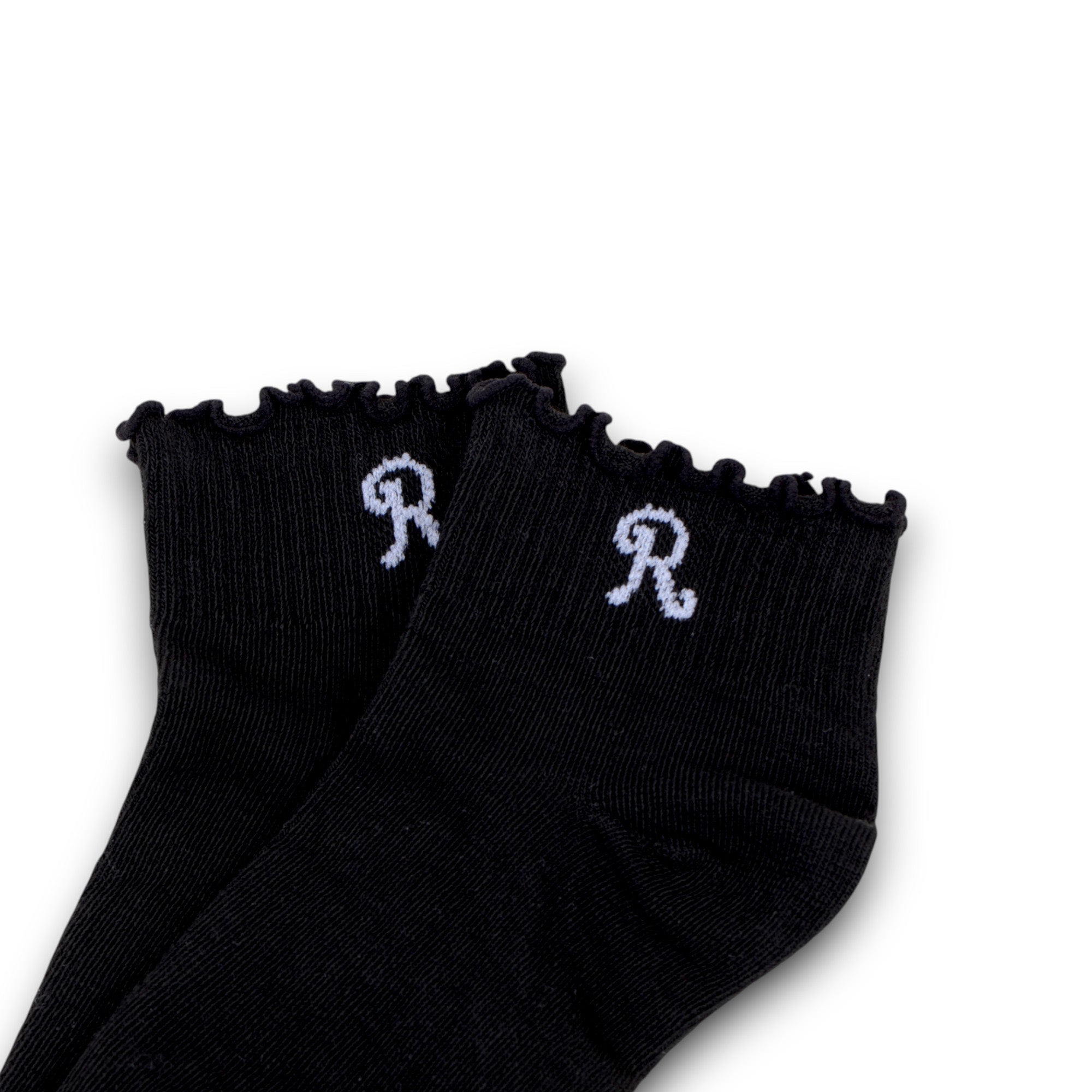 Anna-Kaci 3-Pack Women's Crew Socks with Ruffle Lettuce Edge Trim and Delicate Embroidered Detail