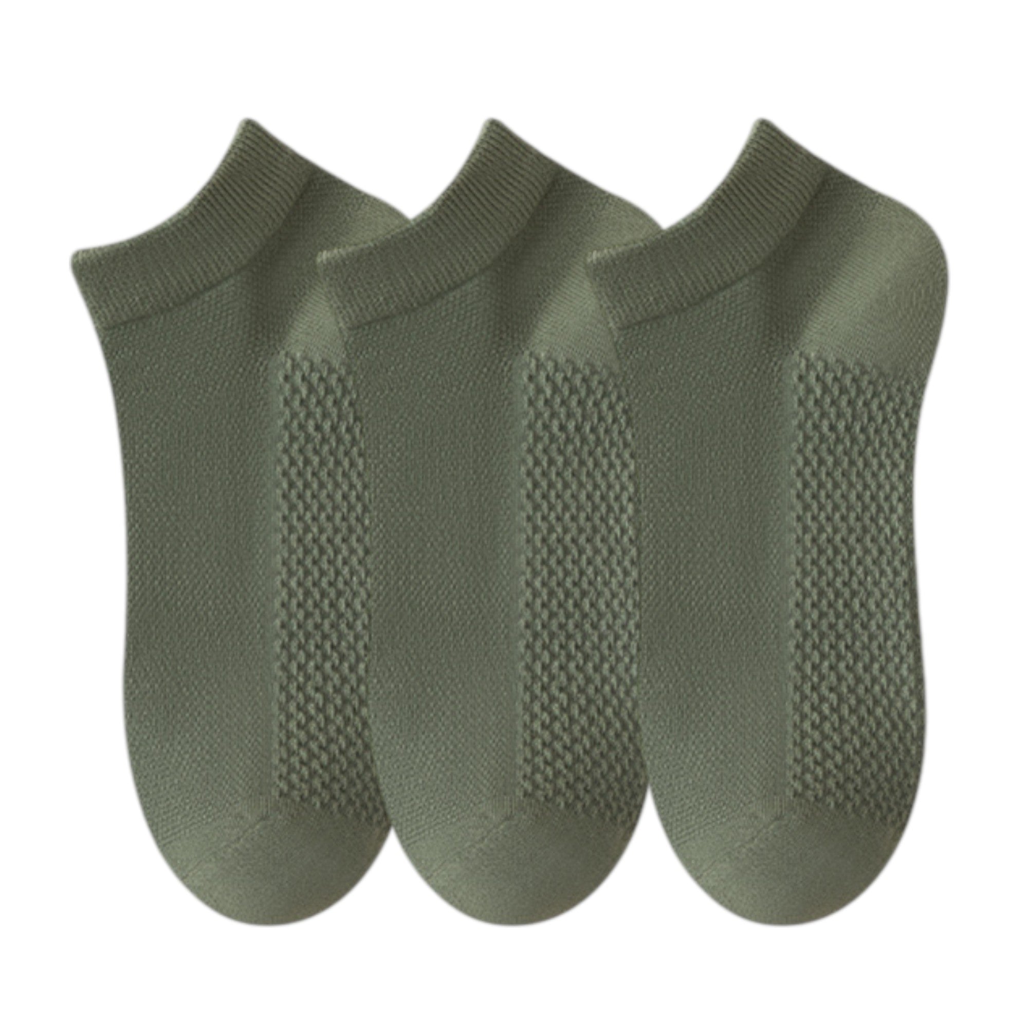 Anna-Kaci 3-Pack Men¡¯s Low Cut Cotton Ankle Socks with Breathable Mesh Knit and Odor-Resistant Antibacterial Design