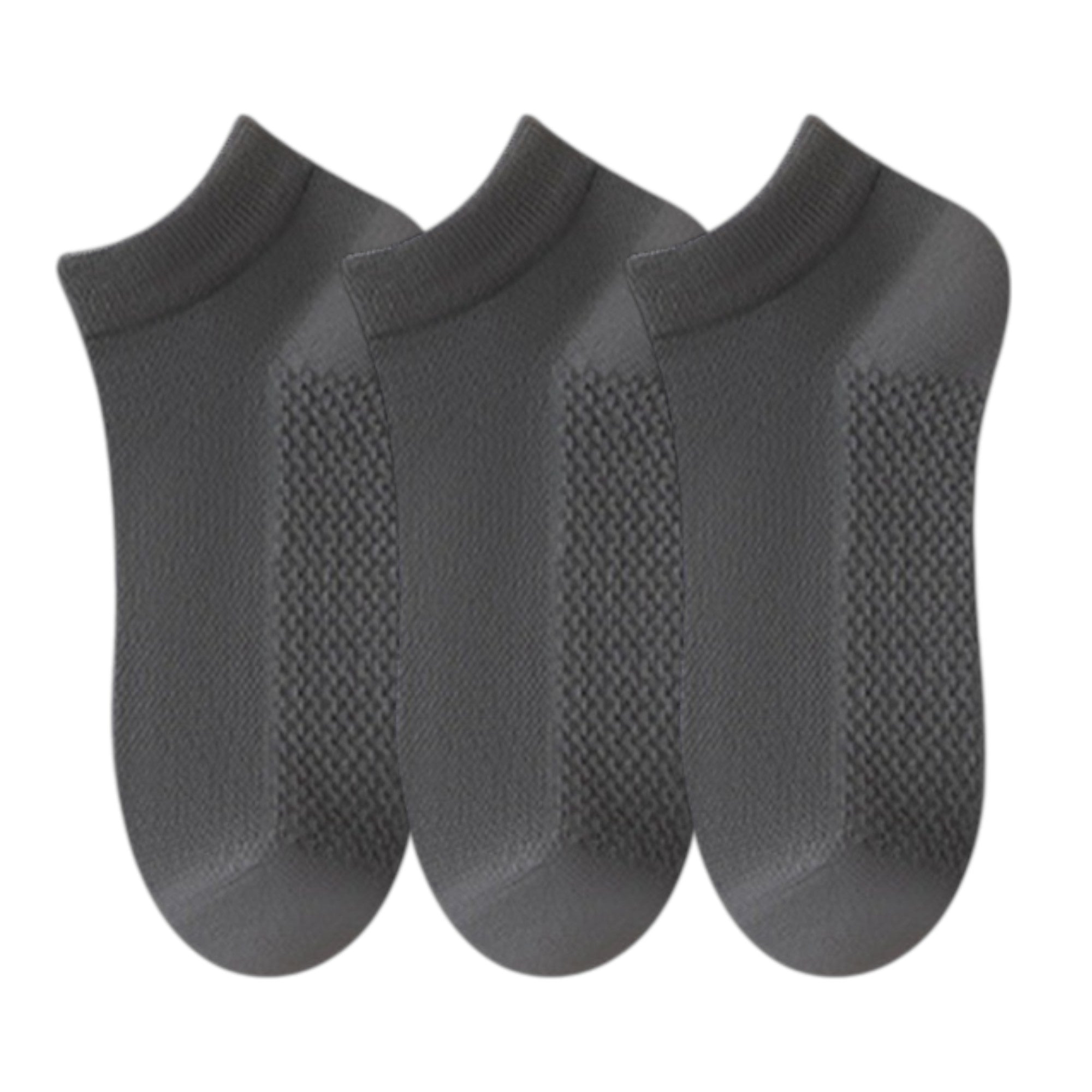 Anna-Kaci 3-Pack Men¡¯s Low Cut Cotton Ankle Socks with Breathable Mesh Knit and Odor-Resistant Antibacterial Design
