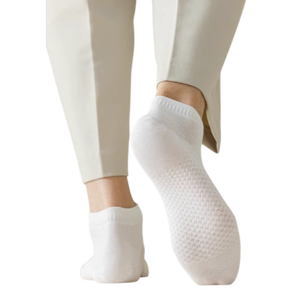 Anna-Kaci 3-Pack Men¡¯s Low Cut Cotton Ankle Socks with Breathable Mesh Knit and Odor-Resistant Antibacterial Design