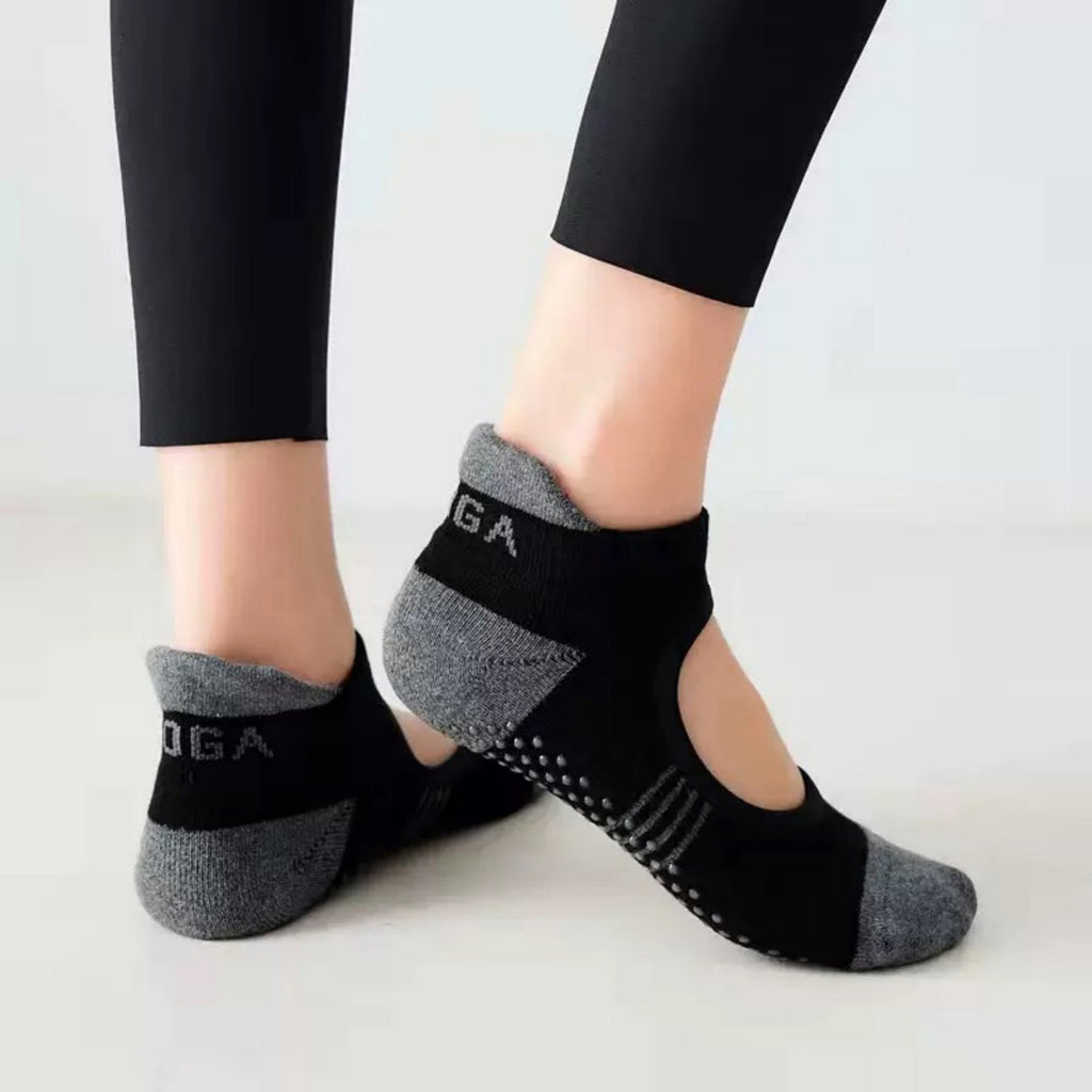 Anna-Kaci Women's 3-Pack Low Cut Performance Socks with Arch Support Cushioned Sole and Non-Slip Grip Heel