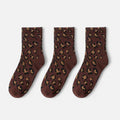 Women's 3-Pack Leopard Print Ankle Socks with Soft Knit Fabric and Allover Animal Pattern