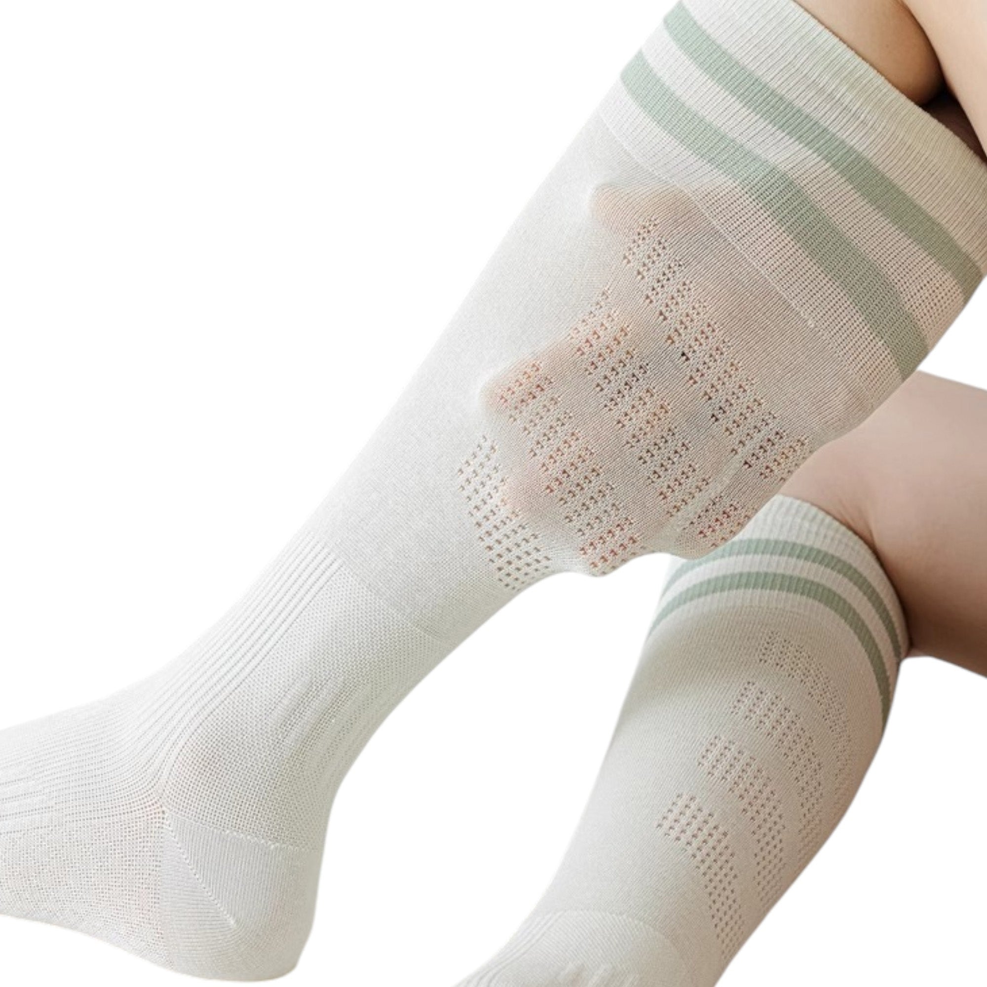 Anna-Kaci 3-Pack Women's Over the Knee Sport Socks with Breathable Mesh Knit and Non-Slip Calf Support