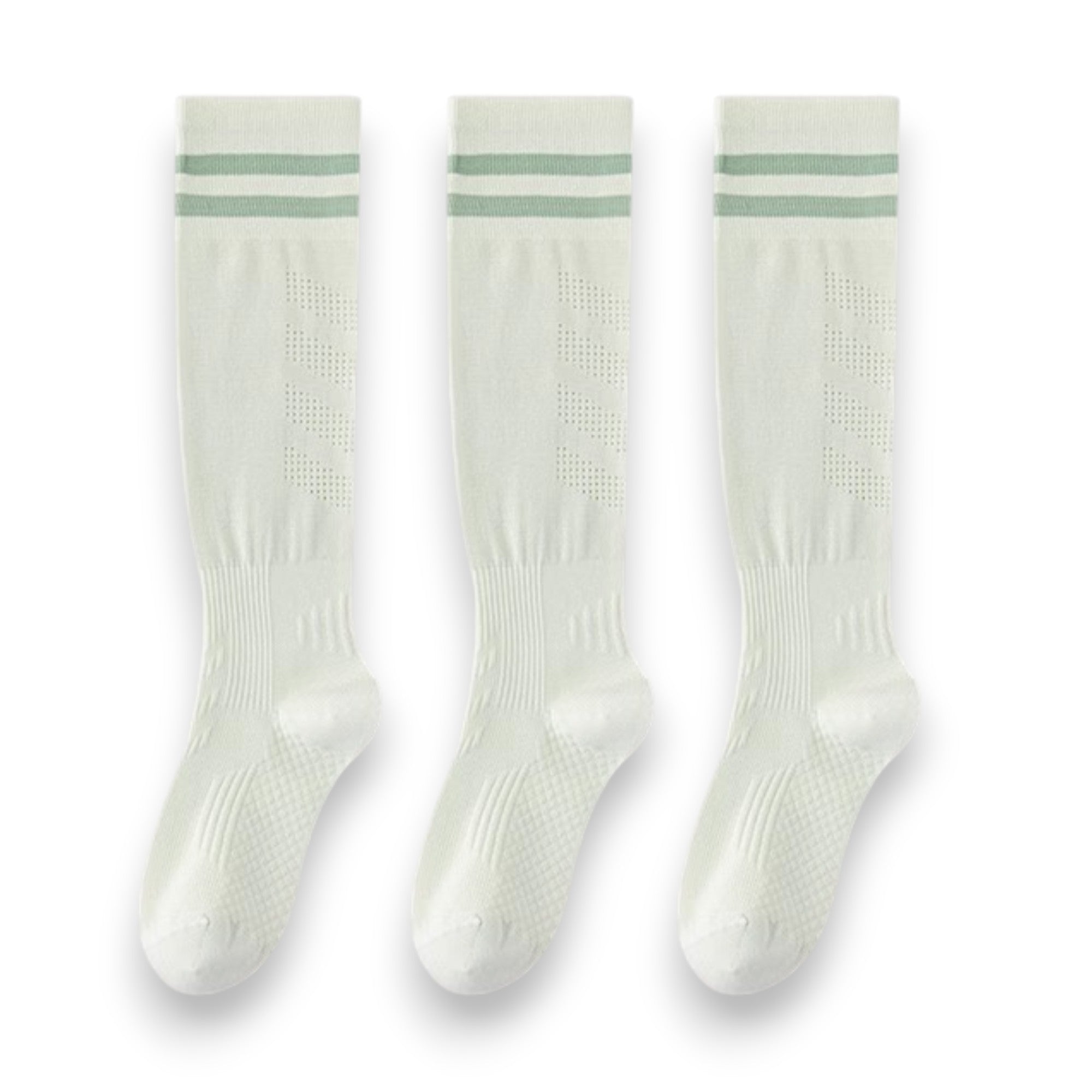 Anna-Kaci 3-Pack Women's Over the Knee Sport Socks with Breathable Mesh Knit and Non-Slip Calf Support