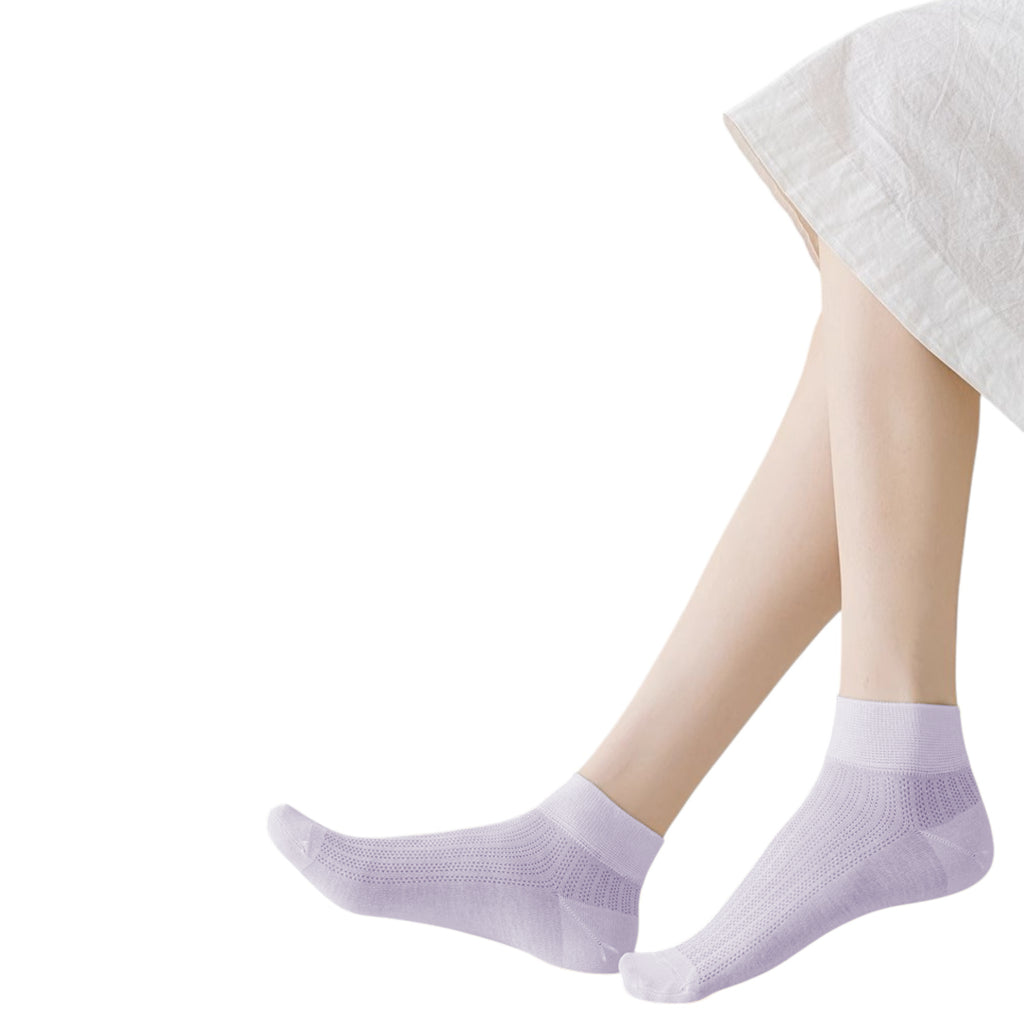 Anna-Kaci 3-Pack Women's Cotton Ankle Socks Breathable Odor Free Cooling Comfort