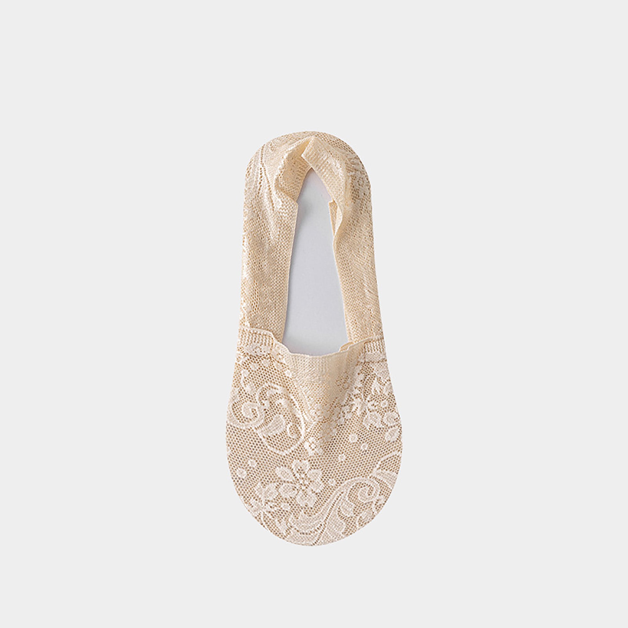 Anna-Kaci 3-Pack Women's Lace Mesh No Show Socks with Silicone Non-Slip Sole