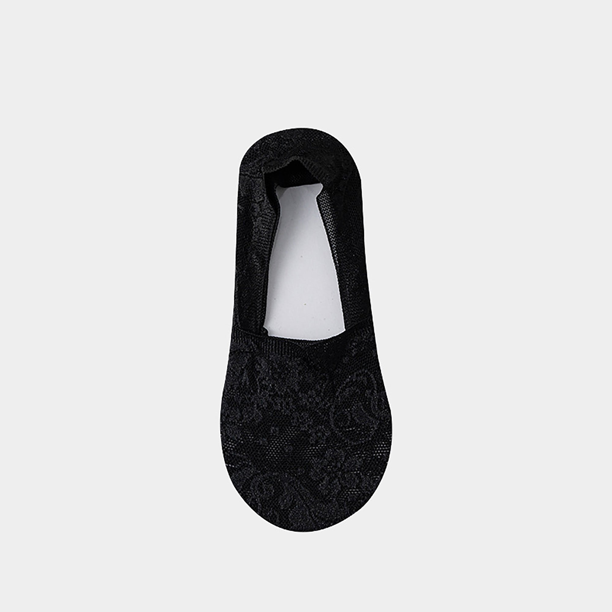 Anna-Kaci 3-Pack Women's Lace Mesh No Show Socks with Silicone Non-Slip Sole