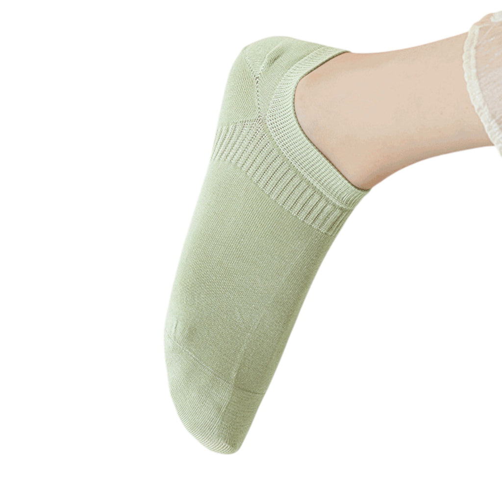 Anna-Kaci 3-Pack Women's Pure Cotton Low Cut Socks with Heel Grip Anti-Slip Design