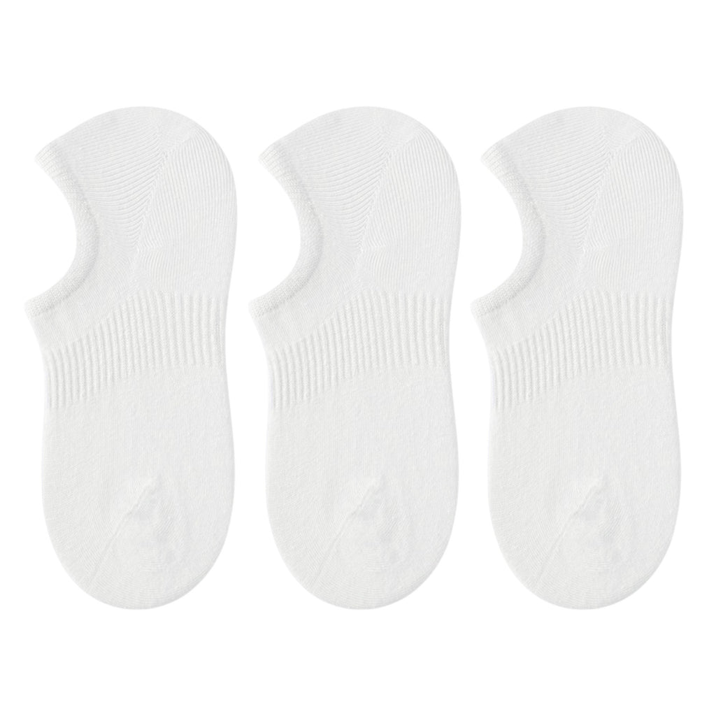 Anna-Kaci 3-Pack Women's Pure Cotton Low Cut Socks with Heel Grip Anti-Slip Design
