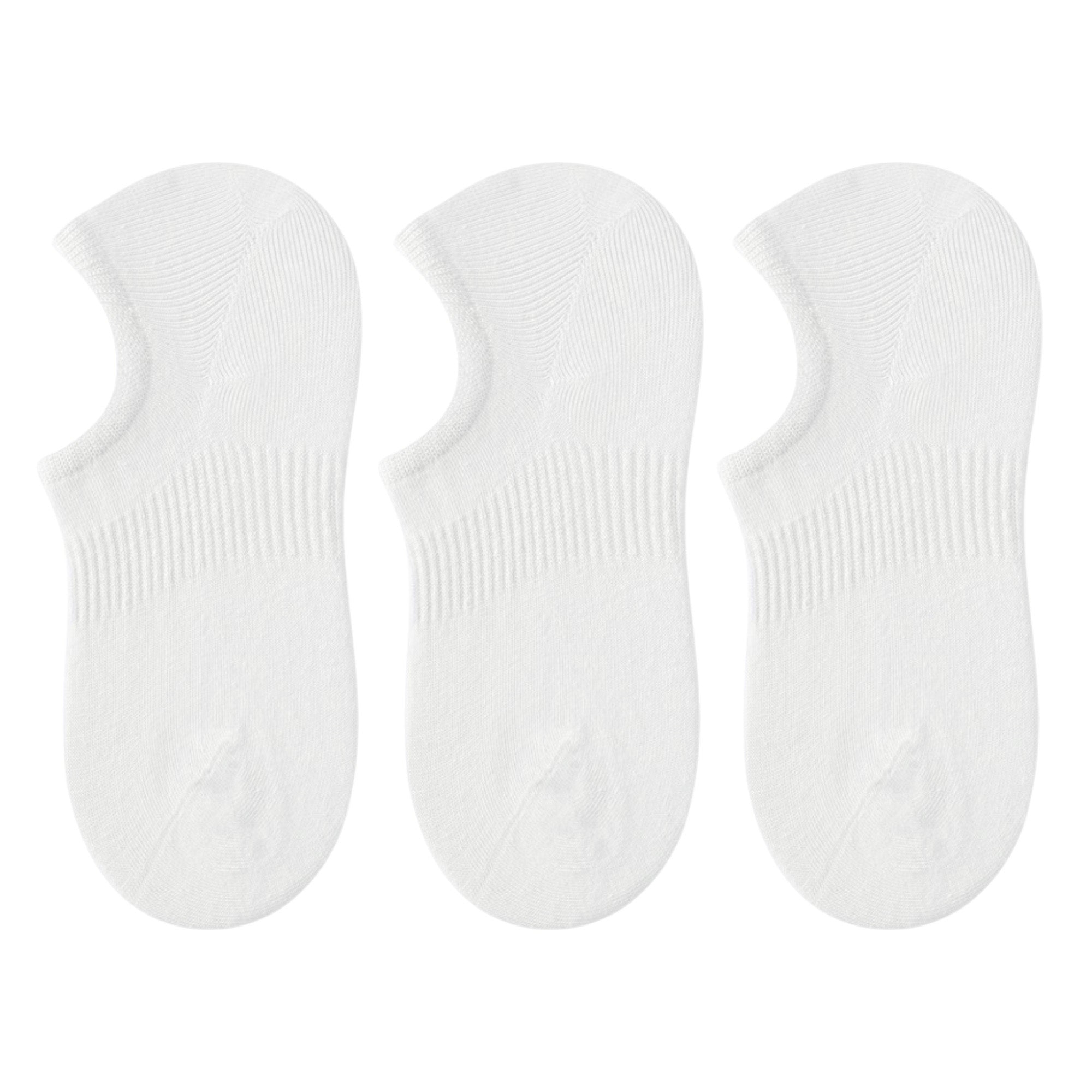 Anna-Kaci 3-Pack Women's Pure Cotton Low Cut Socks with Heel Grip Anti-Slip Design