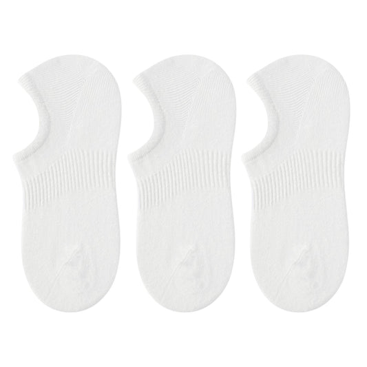Anna-Kaci 3-Pack Women's Pure Cotton Low Cut Socks with Heel Grip Anti-Slip Design