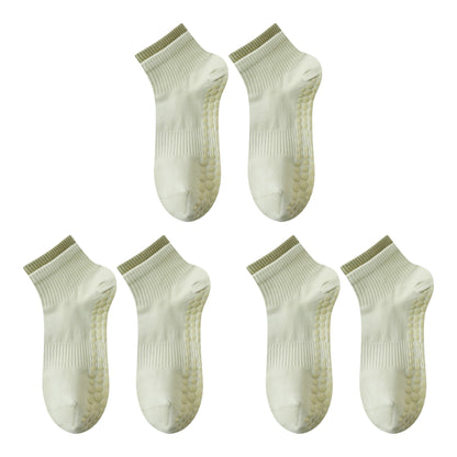 Anna-Kaci 3-Pack Women's Mid-Ankle Sports Socks with Silicone Non-Slip Grip and Breathable Comfort