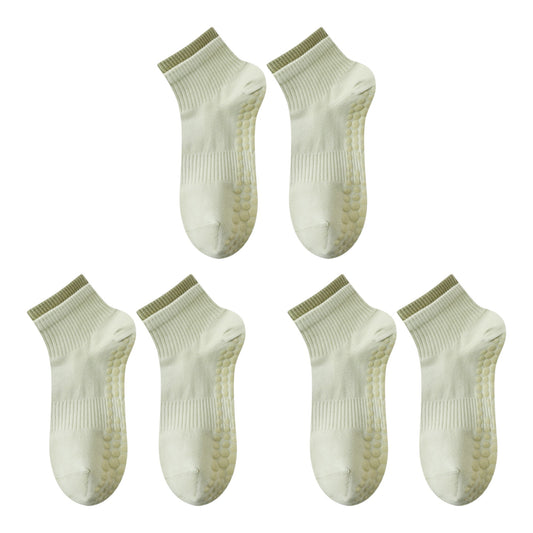 Anna-Kaci 3-Pack Women's Mid-Ankle Sports Socks with Silicone Non-Slip Grip and Breathable Comfort