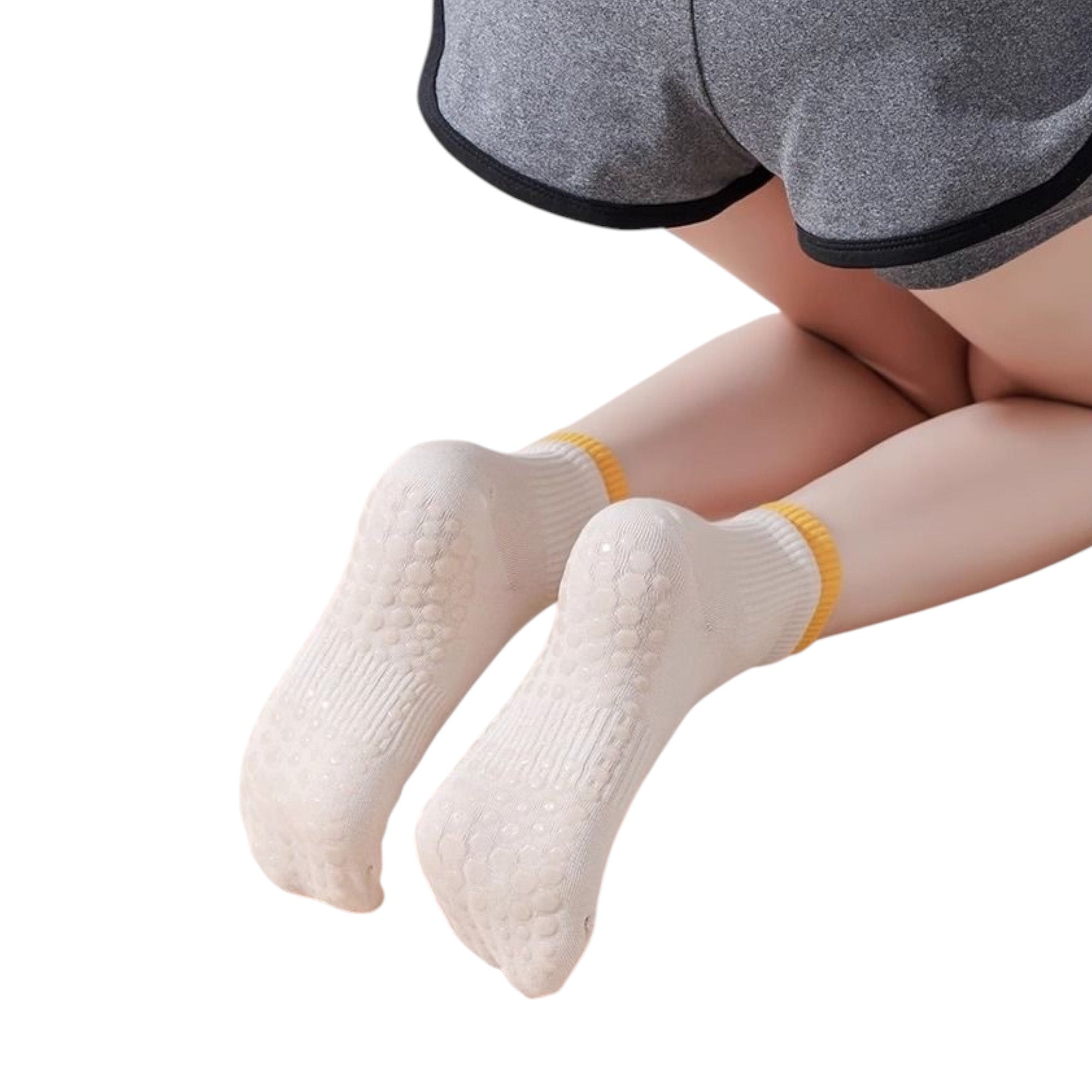 Anna-Kaci 3-Pack Women's Mid-Ankle Sports Socks with Silicone Non-Slip Grip and Breathable Comfort