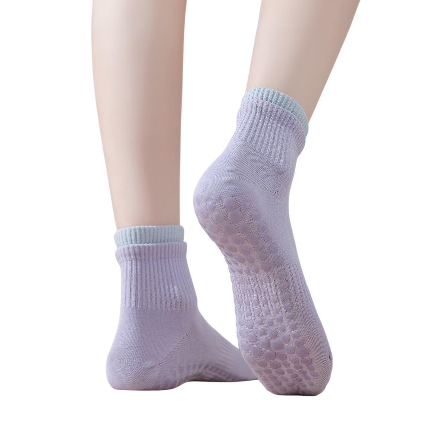 Anna-Kaci 3-Pack Women's Mid-Ankle Sports Socks with Silicone Non-Slip Grip and Breathable Comfort