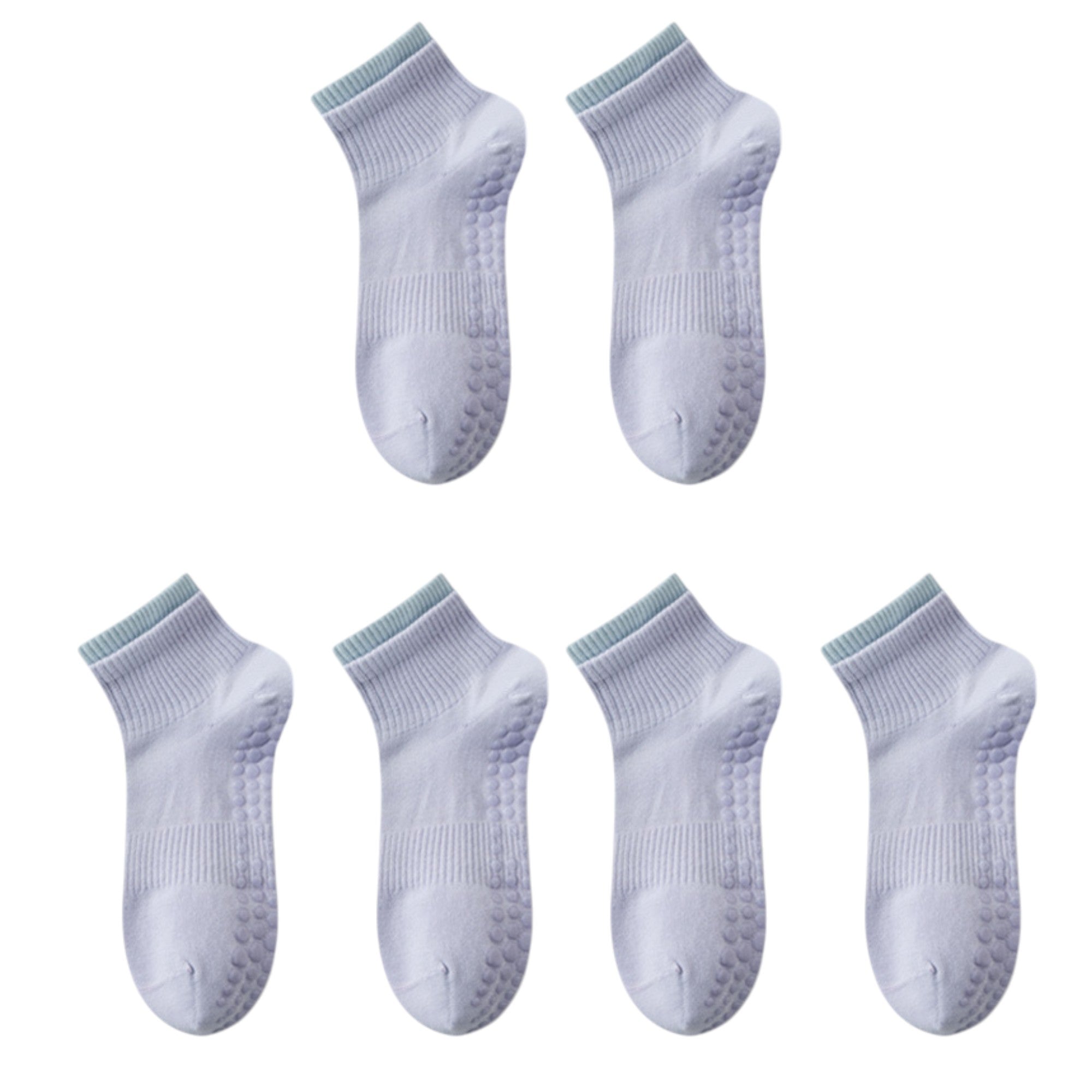 Anna-Kaci 3-Pack Women's Mid-Ankle Sports Socks with Silicone Non-Slip Grip and Breathable Comfort