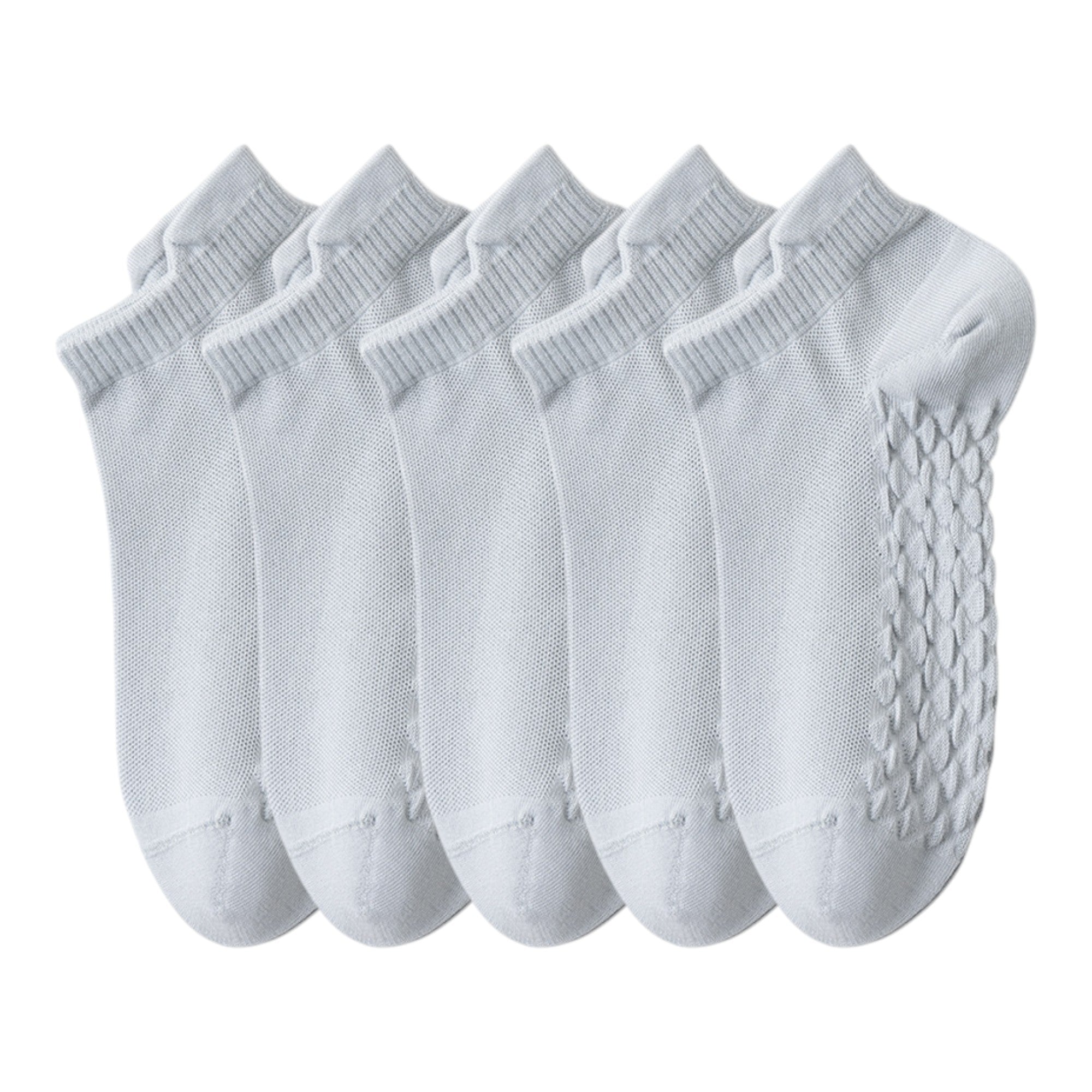Anna-Kaci 5-Pair Cotton Low-Cut Ankle Socks with Soft Breathable Knit Design and Stretch Comfort Fit