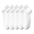Anna-Kaci 5-Pair Cotton Low-Cut Ankle Socks with Soft Breathable Knit Design and Stretch Comfort Fit