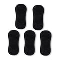 Anna-Kaci Mens 5 Pairs Cotton Blend No Show Socks Solid Color Low Cut Casual Socks
