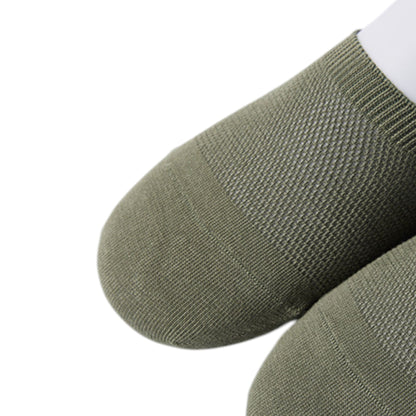 Anna-Kaci Men's 5 Pairs Low Cut Mesh Socks with Non-Slip Heel and Soft Stretch Fit