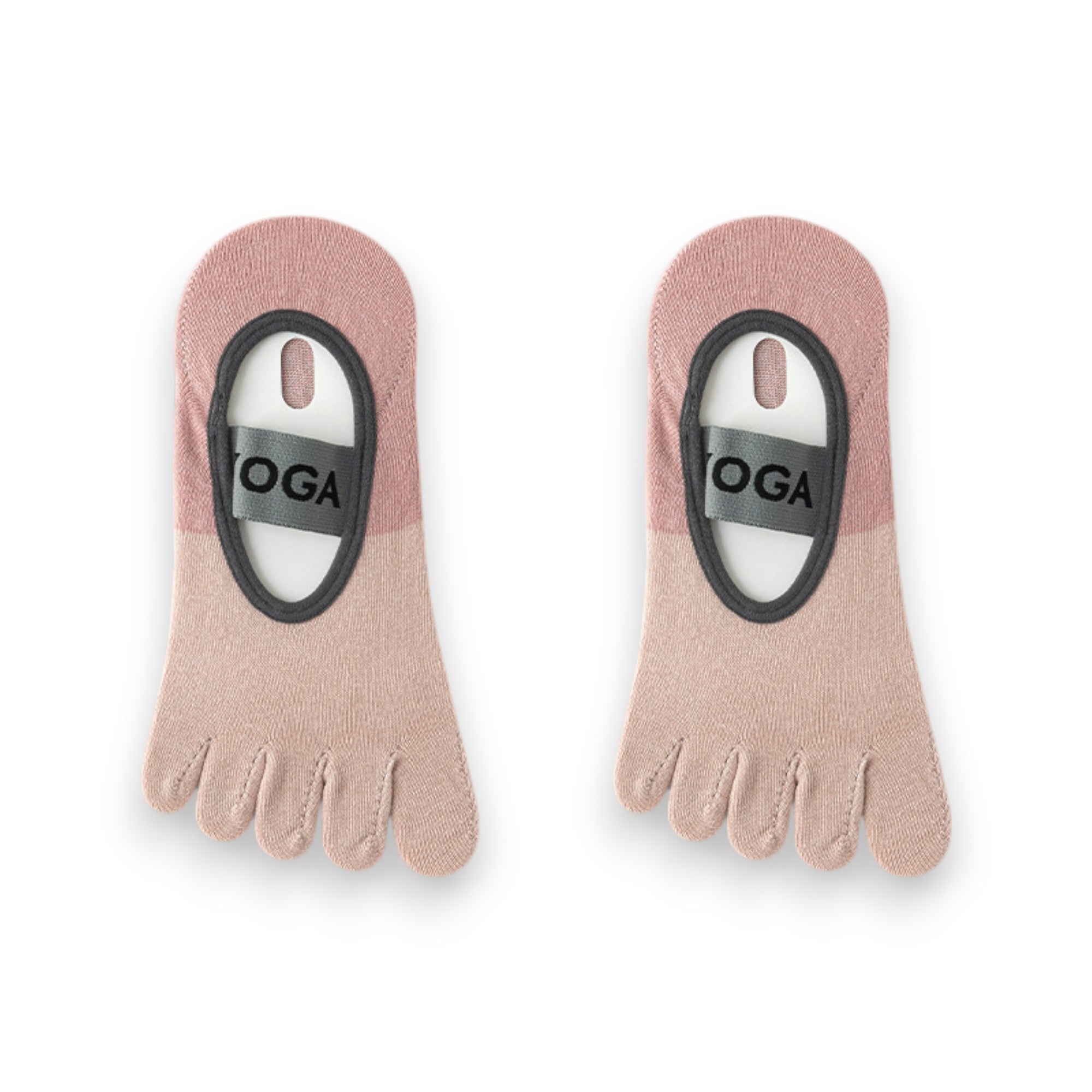 Anna-Kaci 3 Pairs Women's Cotton Sports Five Toe Anti Slip Fitness Yoga Socks with Elastic Strap