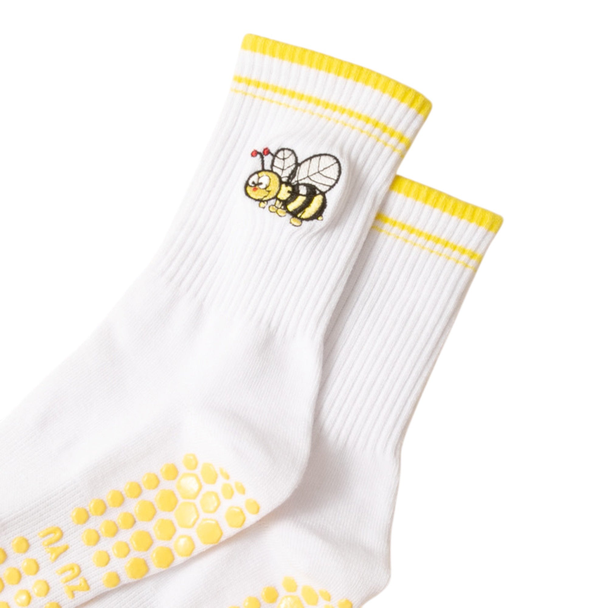 Anna-Kaci Women's 3-Pack Cotton Crew Socks with Non-Slip Grip and Embroidered Fruit and Animal Designs