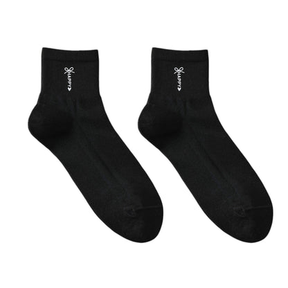 Anna-Kaci 5 Pairs Women's Breathable Mesh Crew Socks with Antibacterial Design for Everyday Comfort