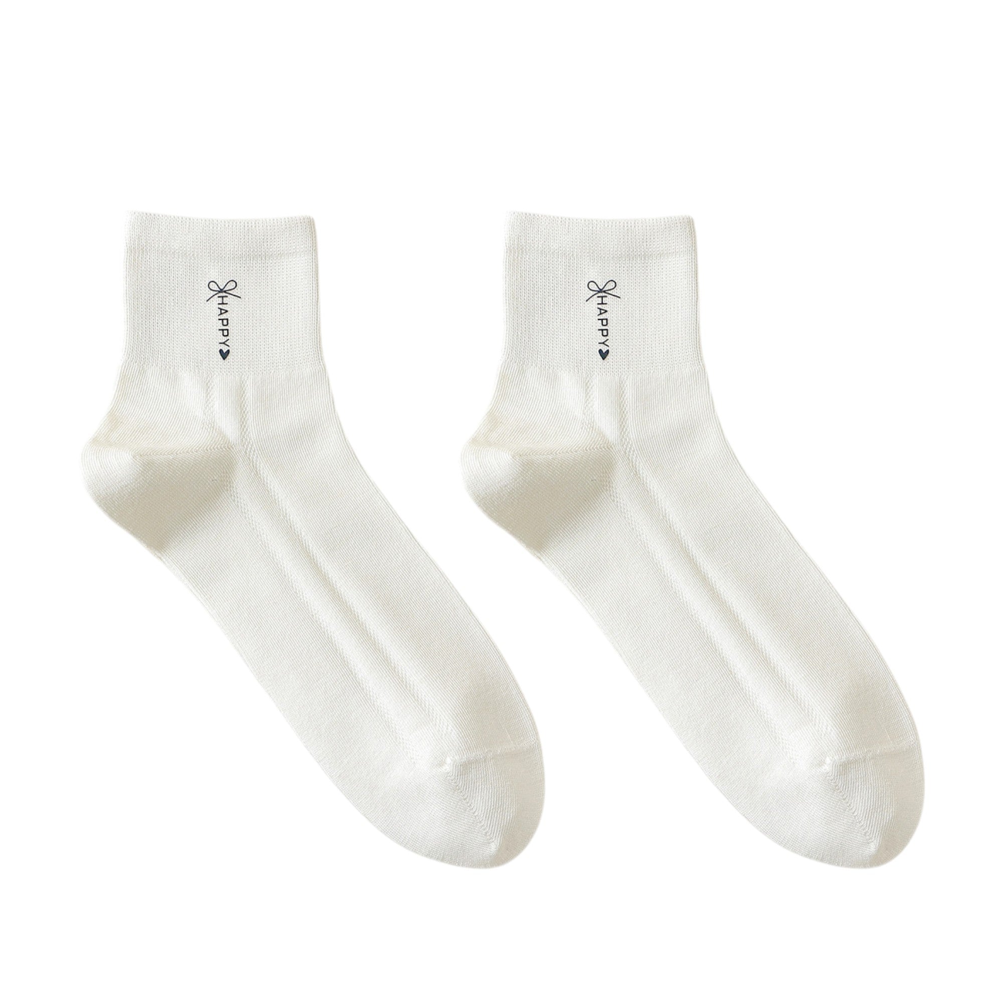 Anna-Kaci 5 Pairs Women's Breathable Mesh Crew Socks with Antibacterial Design for Everyday Comfort