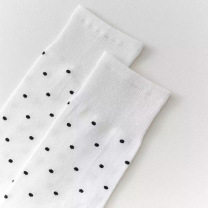 Anna-Kaci Women's 2-Pair Knee-High Socks with Classic Polka Dot Pattern Soft Stretch Fabric Perfect for Gifting and Everyday Wear