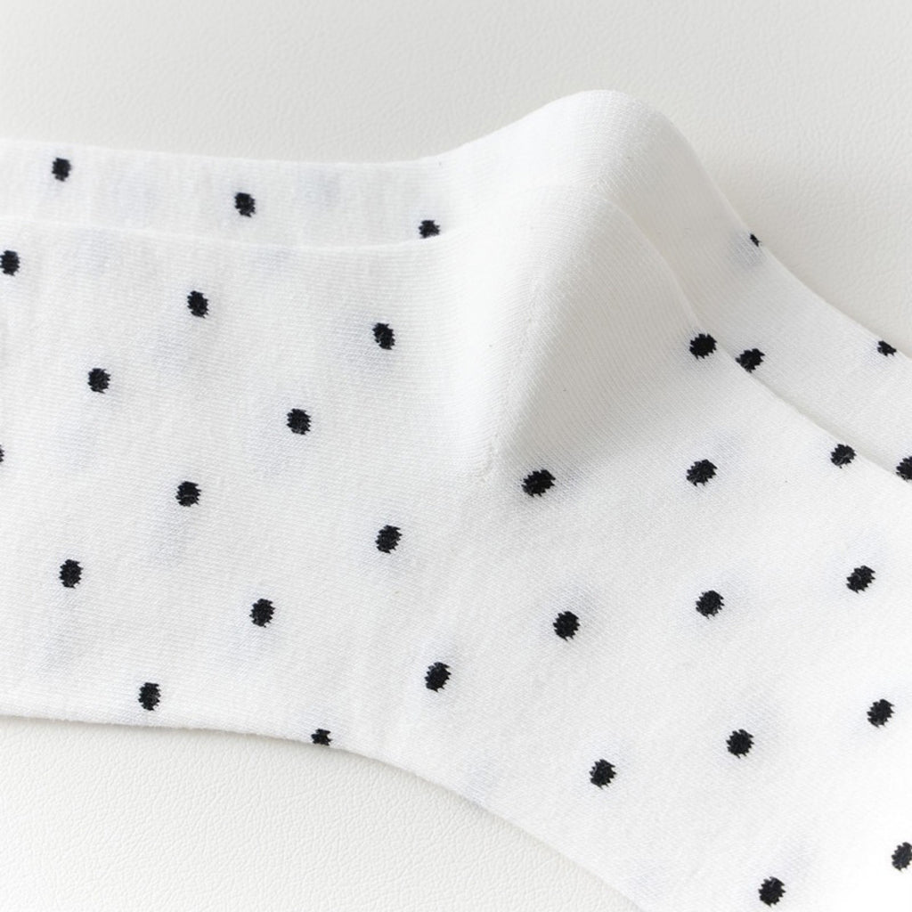 Anna-Kaci Women's 2-Pair Knee-High Socks with Classic Polka Dot Pattern Soft Stretch Fabric Perfect for Gifting and Everyday Wear